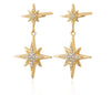 Scream pretty Art Deco star earrings