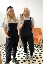 Black slouchy dungarees