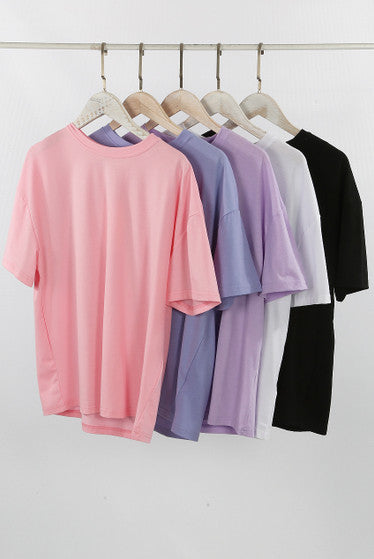 Plain oversized T shirt lilac